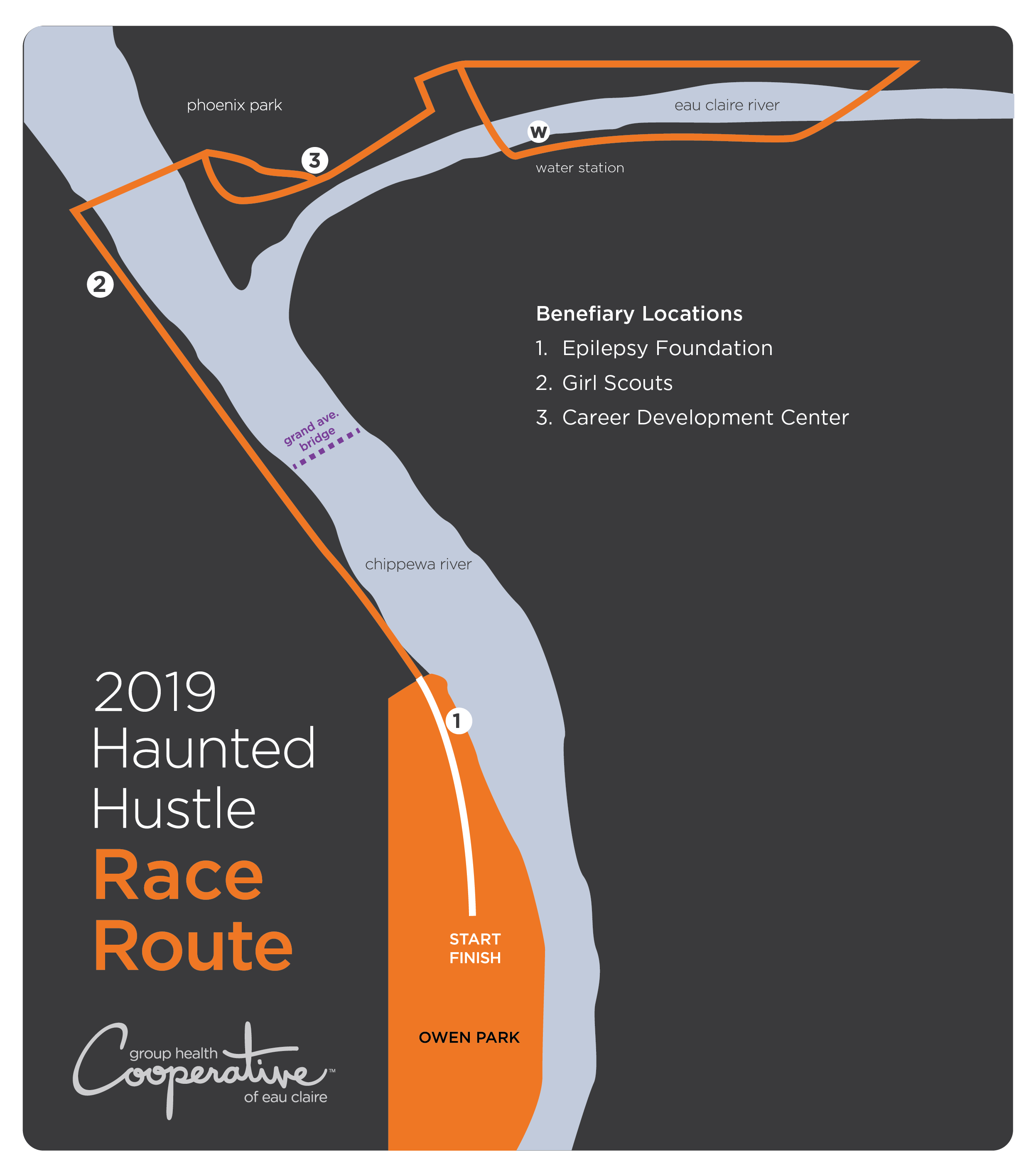 2019 Haunted Hustle Course Map